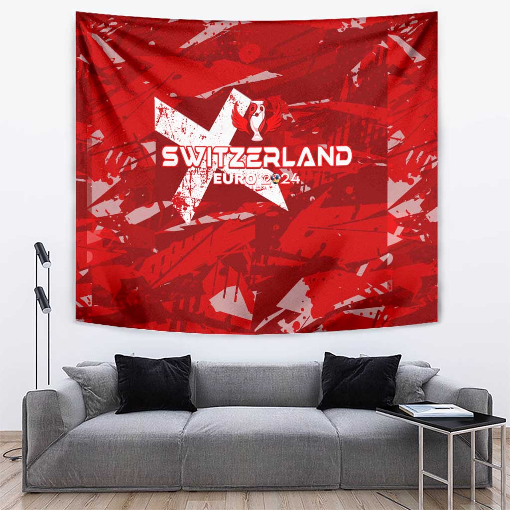 Switzerland Football 2024 Tapestry Trophy Wing Style