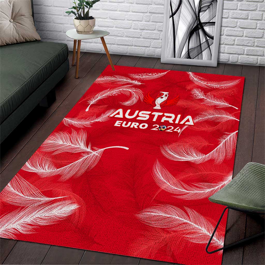 Austria Football 2024 Area Rug Trophy Wing Style - Wonder Print Shop