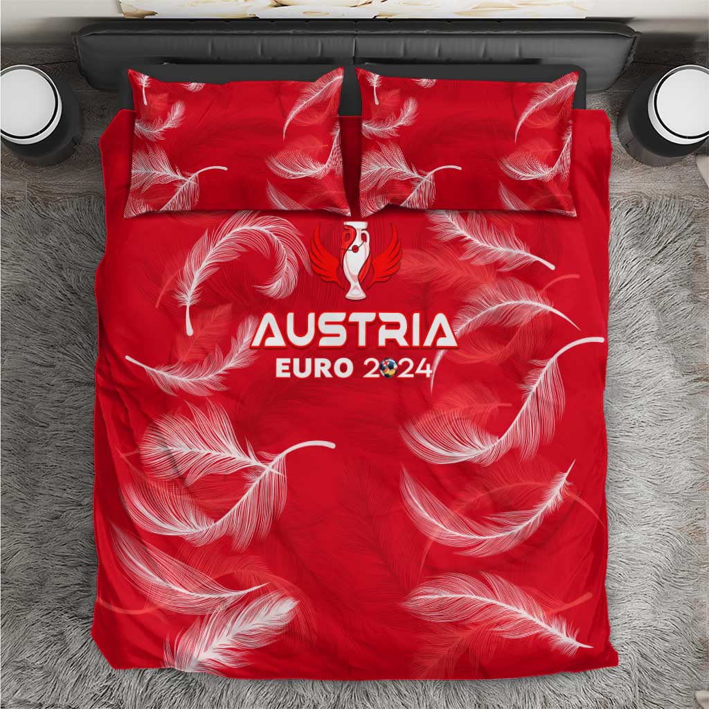 Austria Football 2024 Bedding Set Trophy Wing Style - Wonder Print Shop