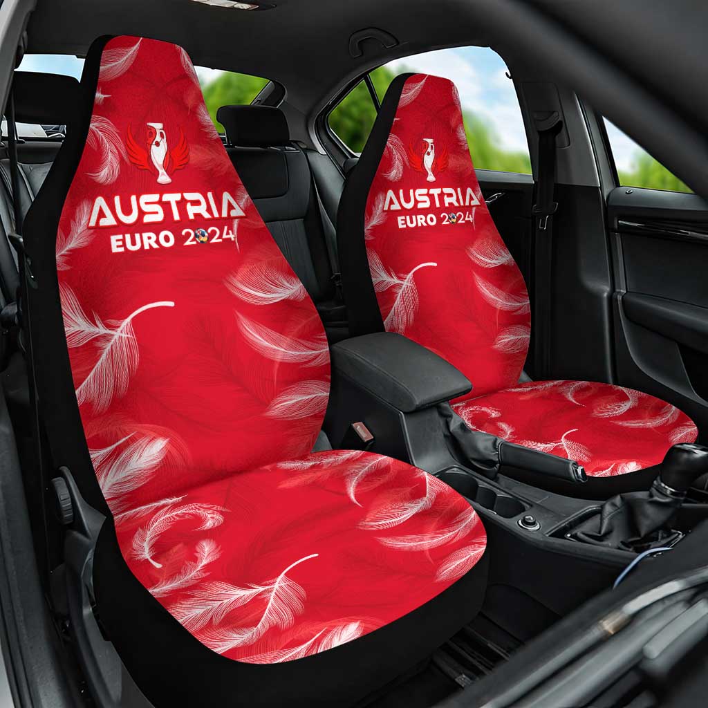 Austria Football 2024 Car Seat Cover Trophy Wing Style - Wonder Print Shop