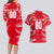 Personalized Austria Football 2024 Couples Matching Long Sleeve Bodycon Dress and Hawaiian Shirt Trophy Wing Style - Wonder Print Shop