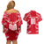 Personalized Austria Football 2024 Couples Matching Off Shoulder Short Dress and Hawaiian Shirt Trophy Wing Style - Wonder Print Shop