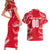 Personalized Austria Football 2024 Couples Matching Short Sleeve Bodycon Dress and Hawaiian Shirt Trophy Wing Style - Wonder Print Shop