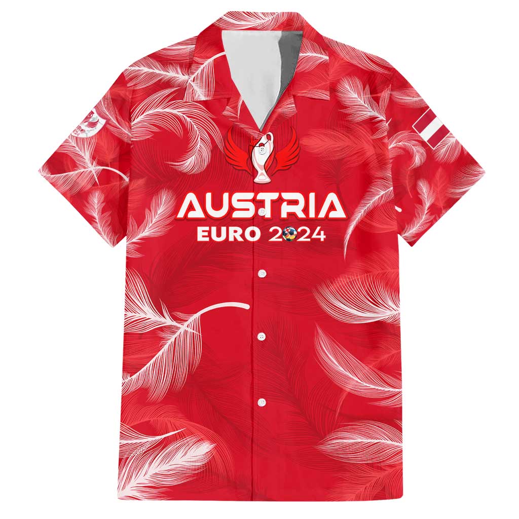 Personalized Austria Football 2024 Hawaiian Shirt Trophy Wing Style - Wonder Print Shop