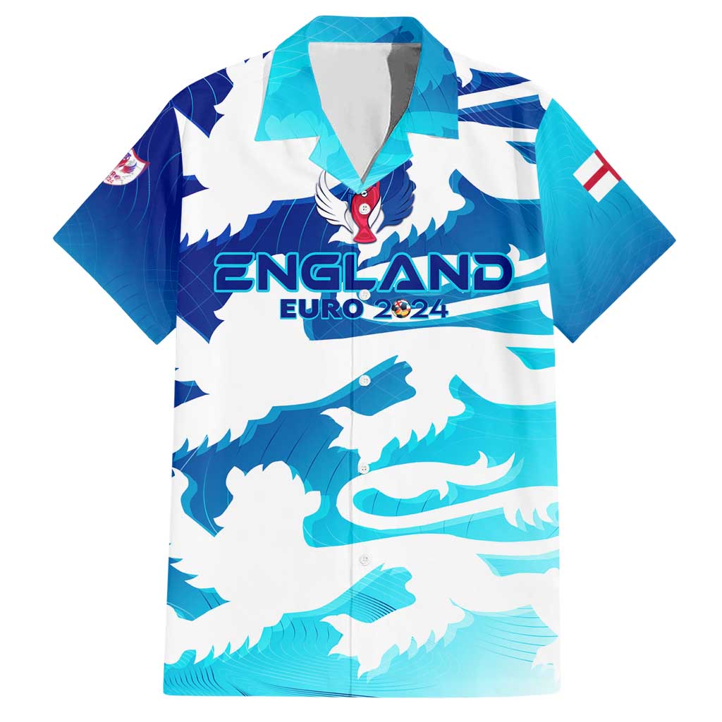 Personalized England Football 2024 Hawaiian Shirt Trophy Wing Style - Wonder Print Shop