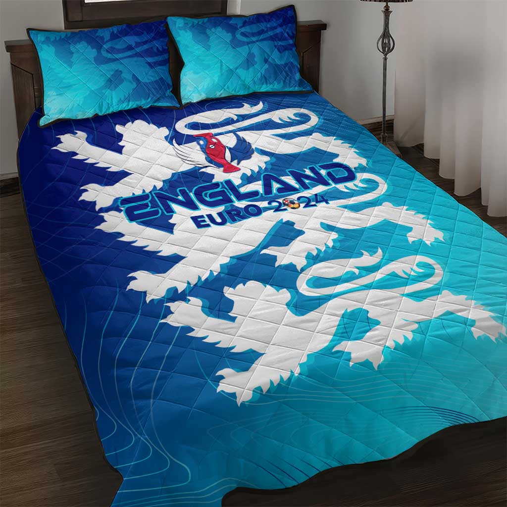 England Football 2024 Quilt Bed Set Trophy Wing Style