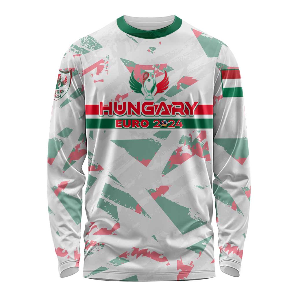 Personalized Hungary Football 2024 Long Sleeve Shirt Trophy Wing Style - Wonder Print Shop