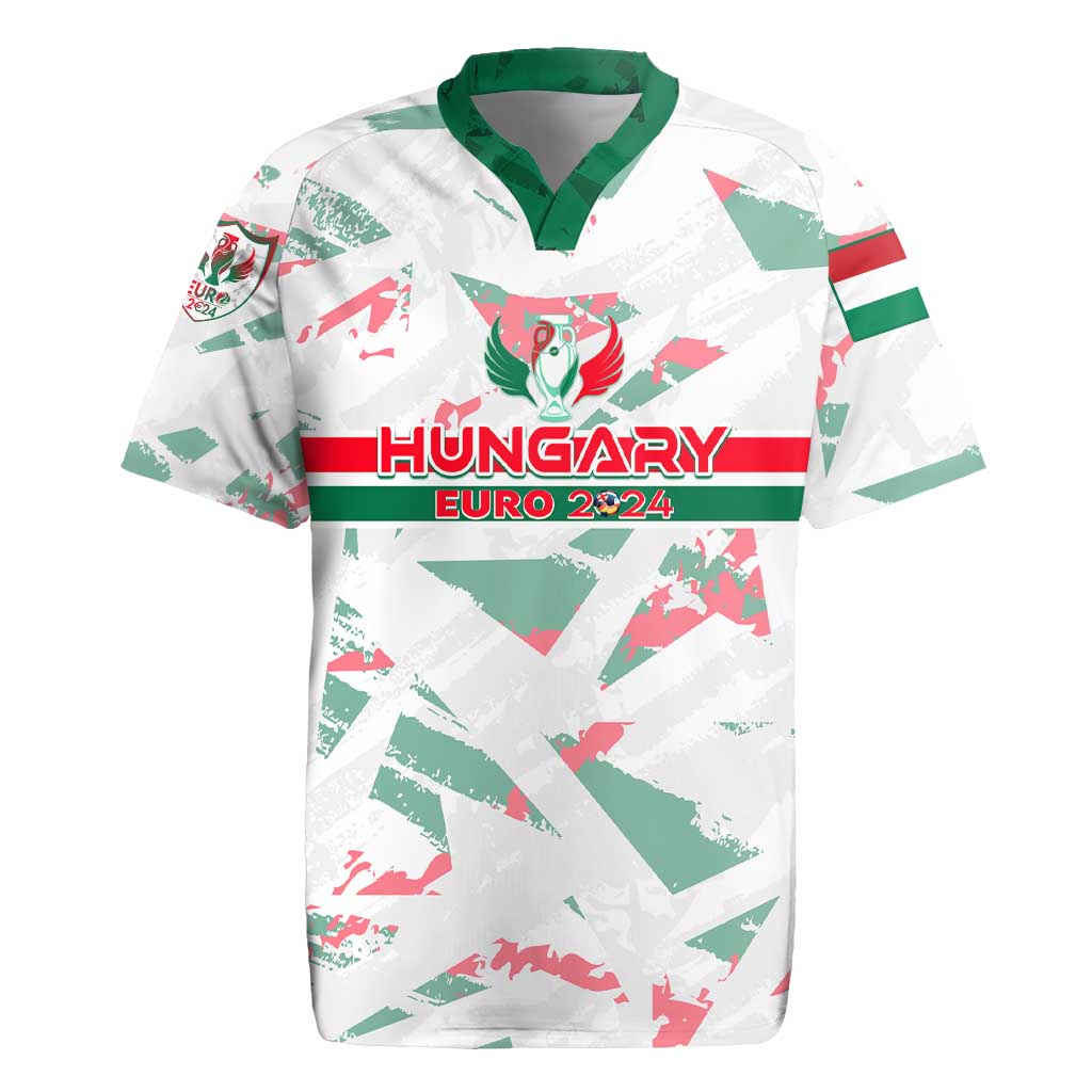 Personalized Hungary Football 2024 Rugby Jersey Trophy Wing Style - Wonder Print Shop