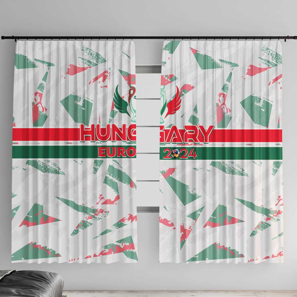 Hungary Football 2024 Window Curtain Trophy Wing Style - Wonder Print Shop