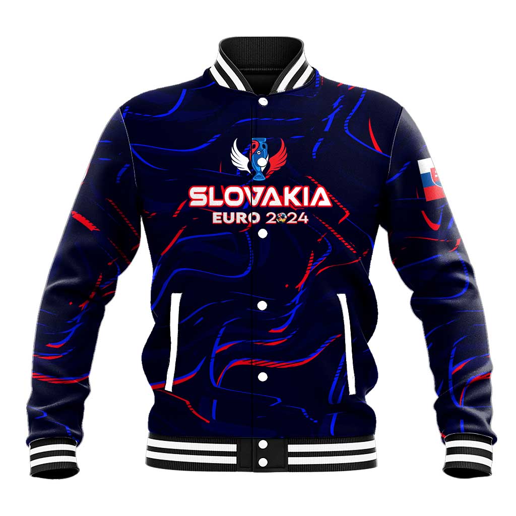 Personalized Slovakia Football 2024 Baseball Jacket Trophy Wing Style - Wonder Print Shop