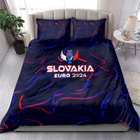 Dark blue duvet cover with SLOVAKIA EURO 2024 logo and two matching pillows