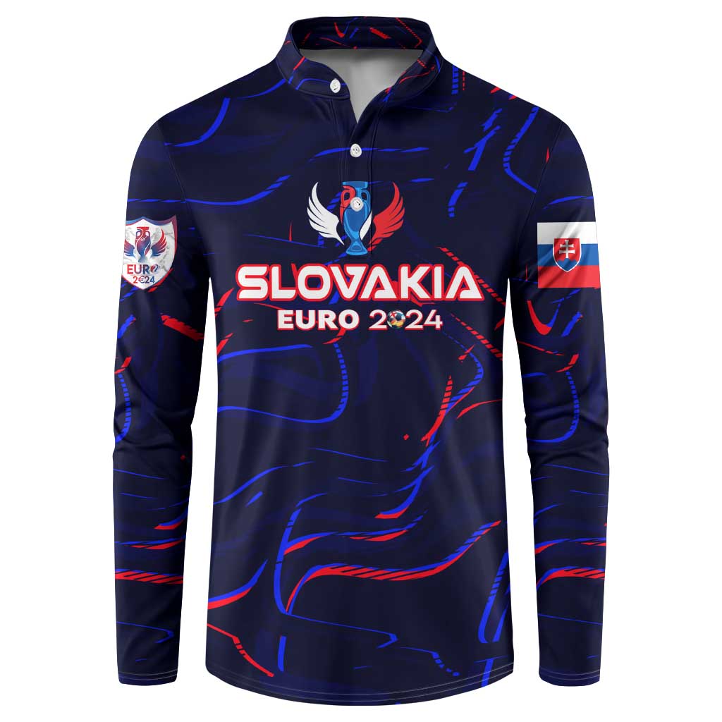 Personalized Slovakia Football 2024 Button Sweatshirt Trophy Wing Style - Wonder Print Shop