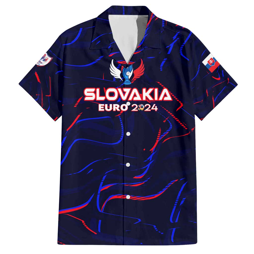 Personalized Slovakia Football 2024 Hawaiian Shirt Trophy Wing Style - Wonder Print Shop