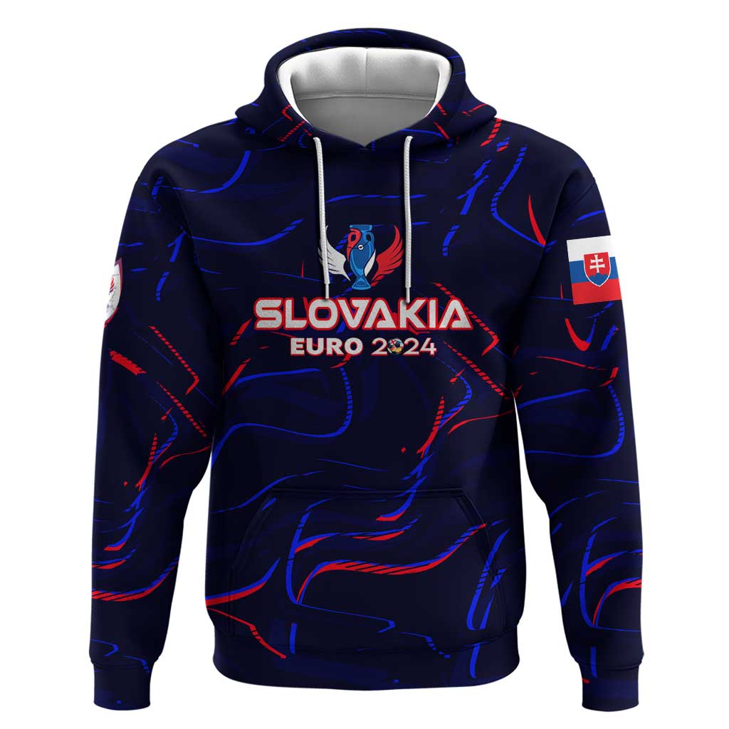 Personalized Slovakia Football 2024 Hoodie Trophy Wing Style - Wonder Print Shop