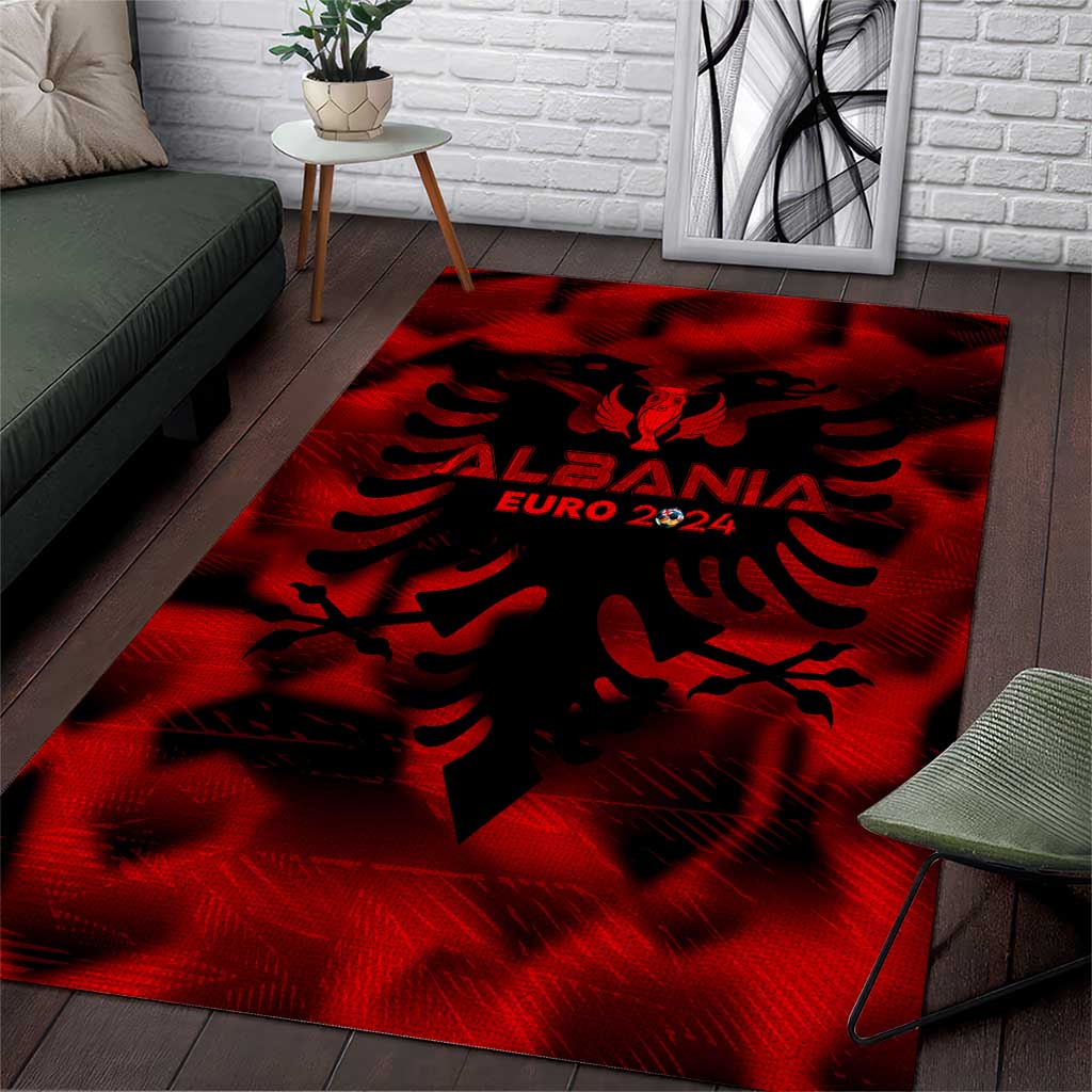 Albania Football 2024 Area Rug Trophy Wing Style - Wonder Print Shop