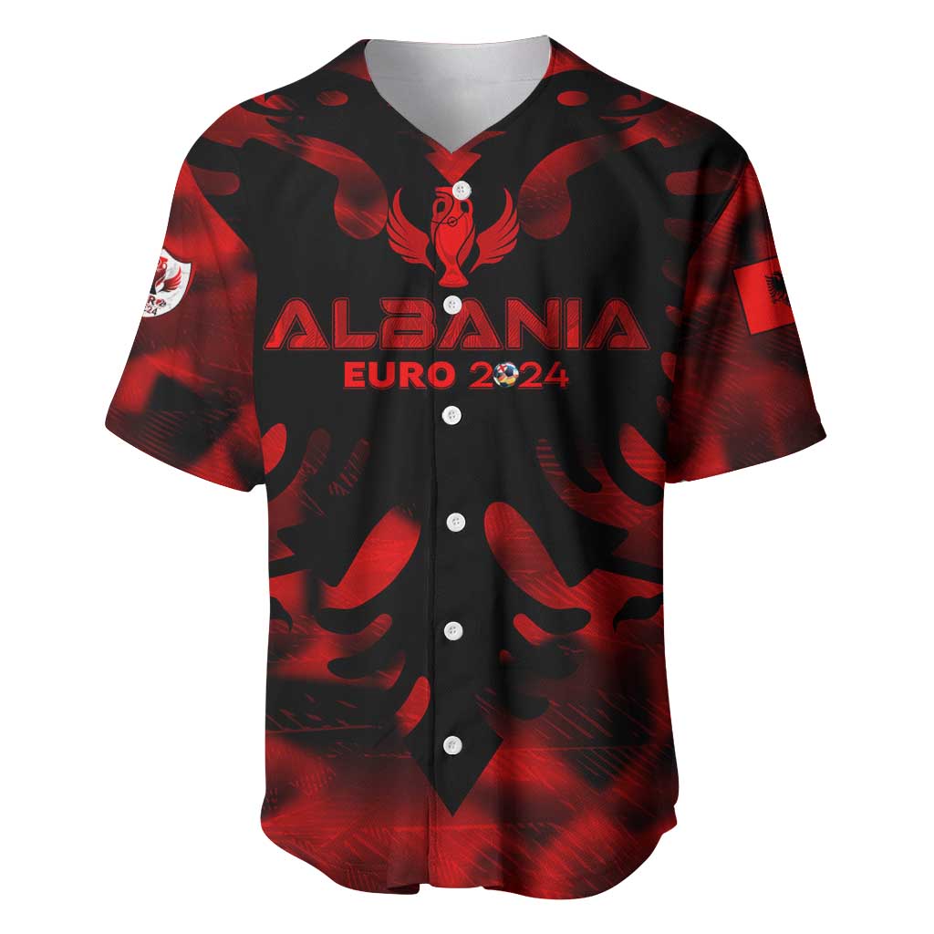 Personalized Albania Football 2024 Baseball Jersey Trophy Wing Style - Wonder Print Shop