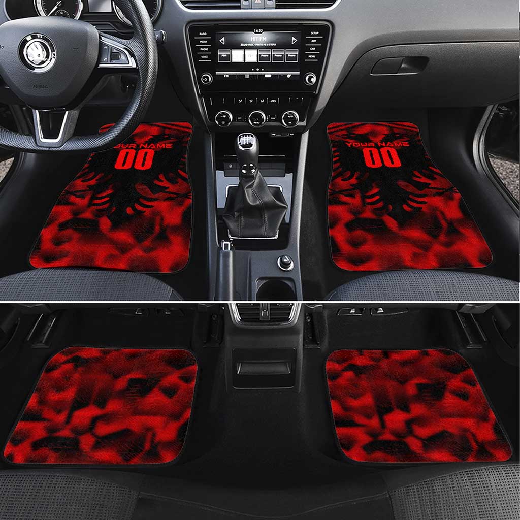 Albania Football 2024 Car Mats Trophy Wing Style - Wonder Print Shop