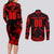 Personalized Albania Football 2024 Couples Matching Long Sleeve Bodycon Dress and Long Sleeve Button Shirt Trophy Wing Style - Wonder Print Shop