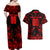 Personalized Albania Football 2024 Couples Matching Off Shoulder Maxi Dress and Hawaiian Shirt Trophy Wing Style - Wonder Print Shop