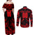 Personalized Albania Football 2024 Couples Matching Off Shoulder Maxi Dress and Long Sleeve Button Shirt Trophy Wing Style - Wonder Print Shop