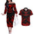 Personalized Albania Football 2024 Couples Matching Off The Shoulder Long Sleeve Dress and Hawaiian Shirt Trophy Wing Style - Wonder Print Shop