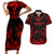 Personalized Albania Football 2024 Couples Matching Short Sleeve Bodycon Dress and Hawaiian Shirt Trophy Wing Style - Wonder Print Shop