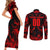 Personalized Albania Football 2024 Couples Matching Short Sleeve Bodycon Dress and Long Sleeve Button Shirt Trophy Wing Style - Wonder Print Shop