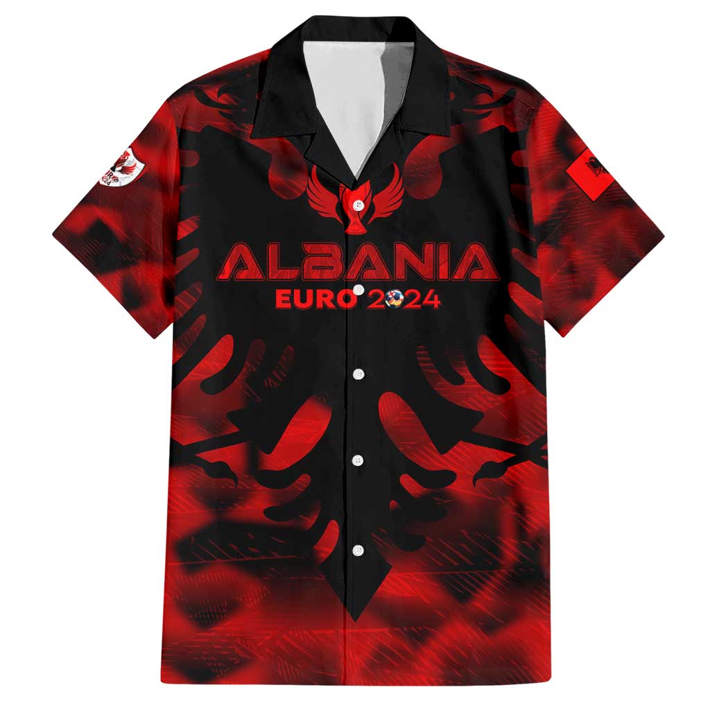 Personalized Albania Football 2024 Hawaiian Shirt Trophy Wing Style - Wonder Print Shop