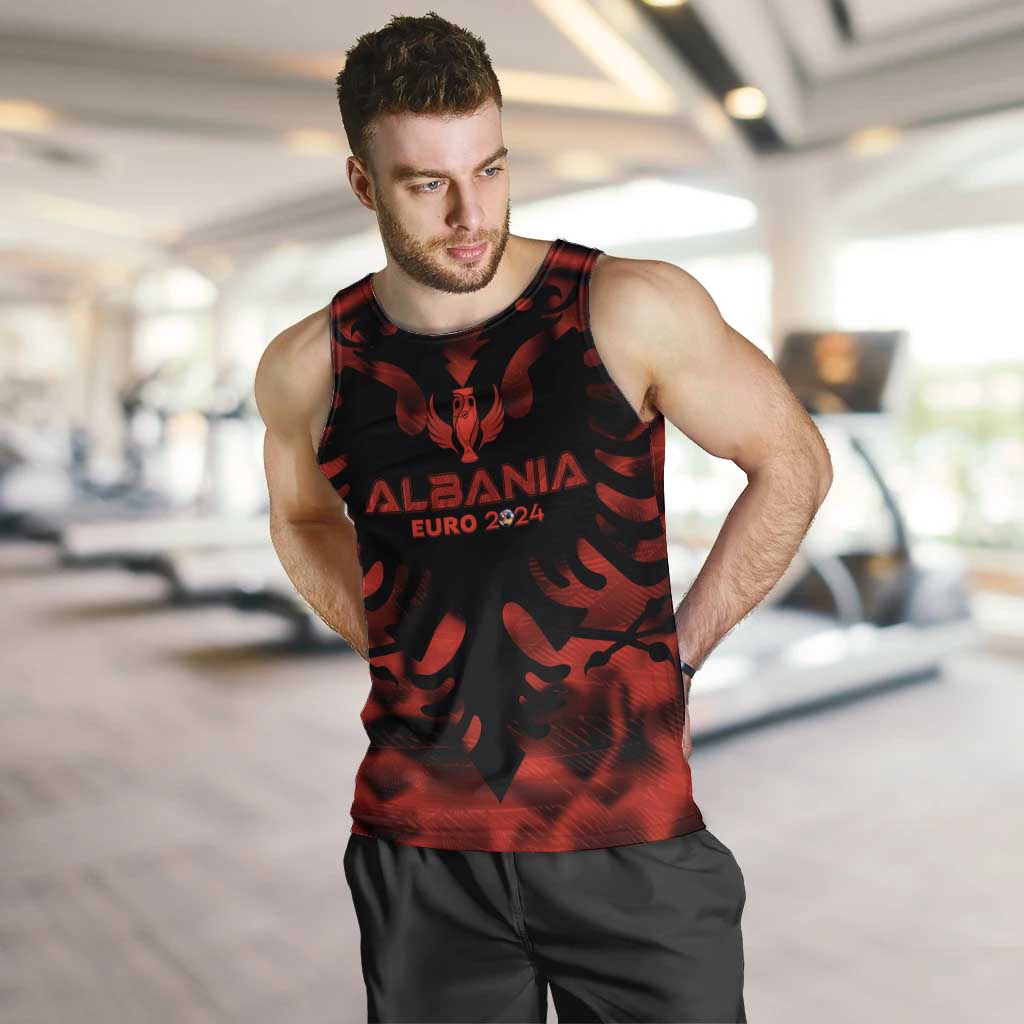 Personalized Albania Football 2024 Men Tank Top Trophy Wing Style - Wonder Print Shop