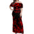 Personalized Albania Football 2024 Off Shoulder Maxi Dress Trophy Wing Style - Wonder Print Shop