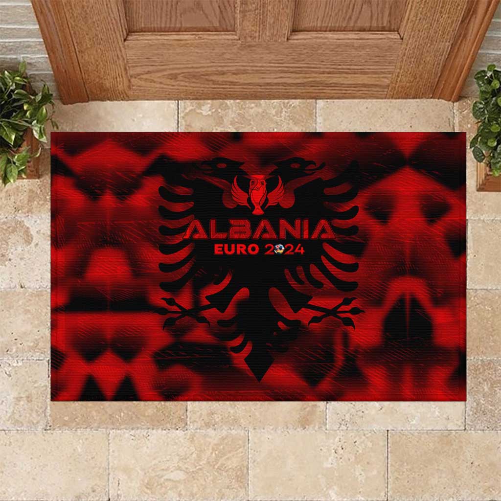 Albania Football 2024 Rubber Doormat Trophy Wing Style - Wonder Print Shop