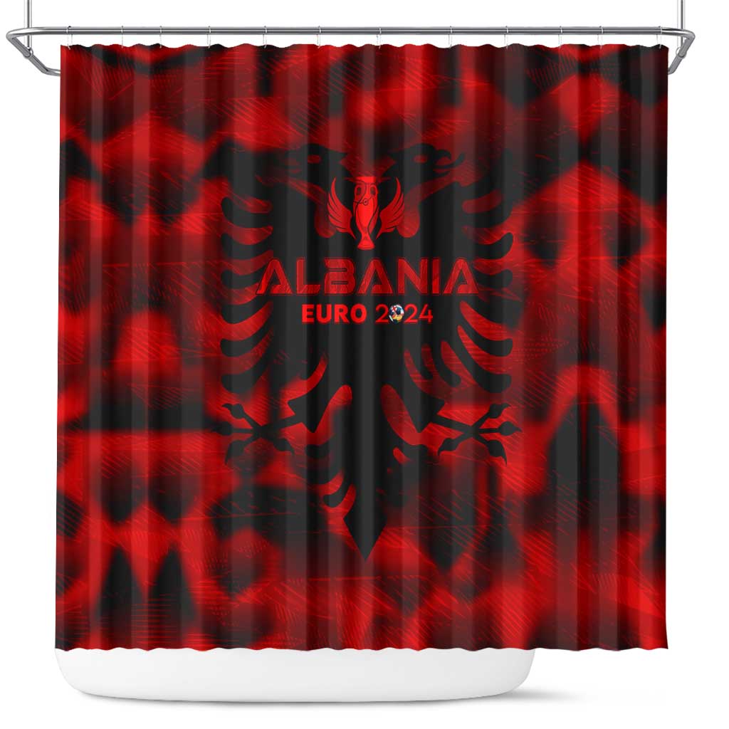 Albania Football 2024 Shower Curtain Trophy Wing Style