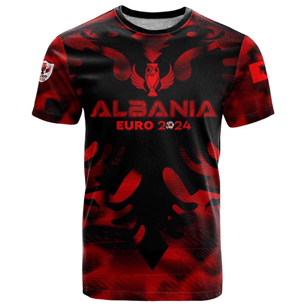 Personalized Albania Football 2024 T Shirt Trophy Wing Style - Wonder Print Shop