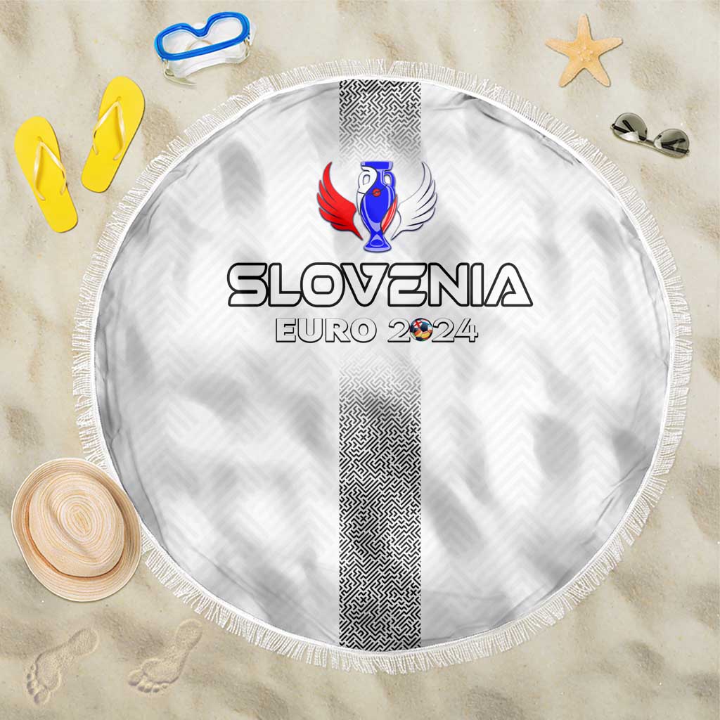 Slovenia Football 2024 Beach Blanket Trophy Wing Style - Wonder Print Shop