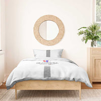 White duvet with grey stripe and Slovenia EURO 2024 logo, plus matching pillowcase