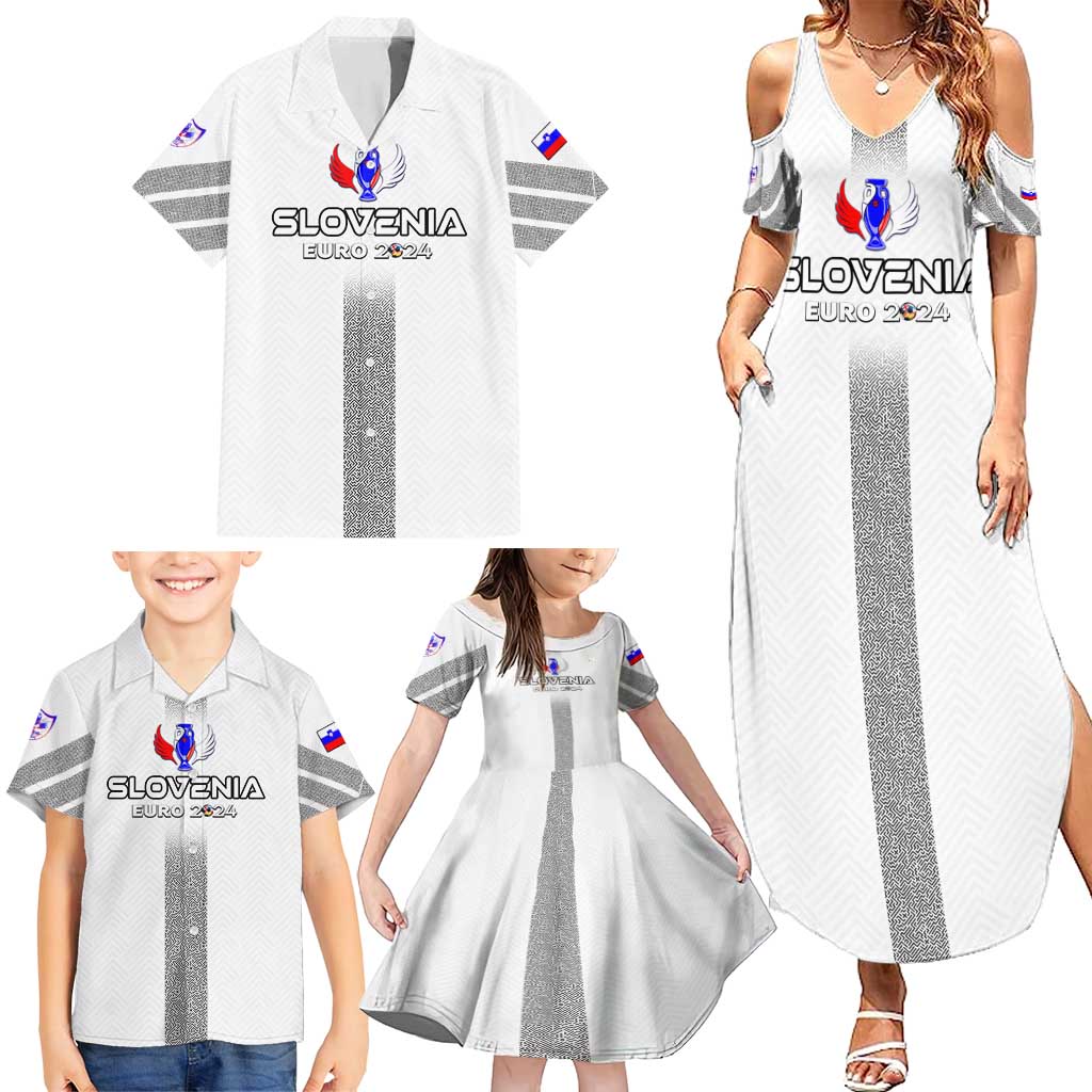 Personalized Slovenia Football 2024 Family Matching Summer Maxi Dress and Hawaiian Shirt Trophy Wing Style - Wonder Print Shop