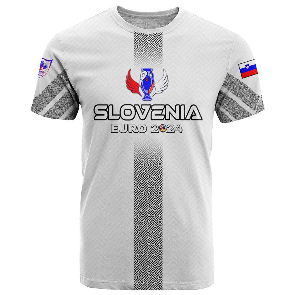 Personalized Slovenia Football 2024 T Shirt Trophy Wing Style