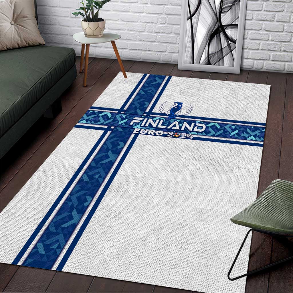 Finland Football 2024 Area Rug Trophy Wing Style - Wonder Print Shop