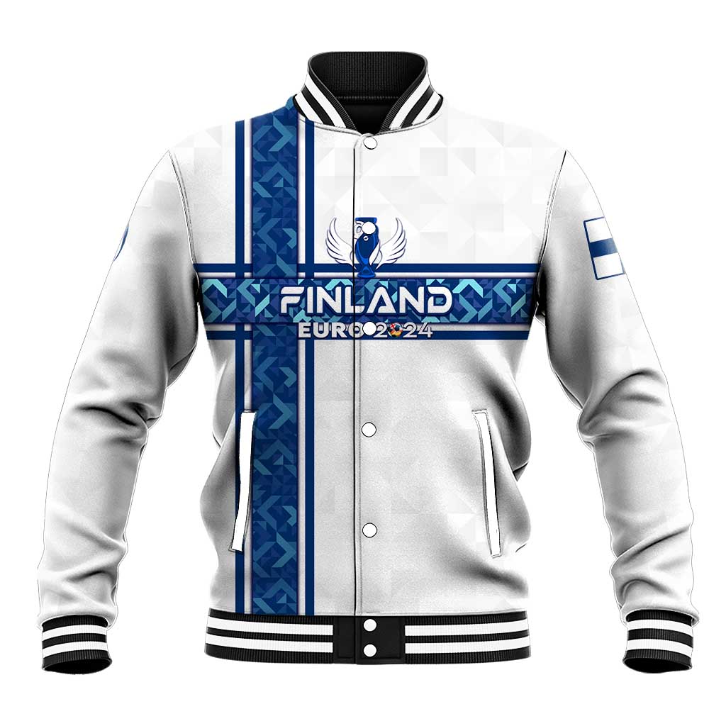 Personalized Finland Football 2024 Baseball Jacket Trophy Wing Style - Wonder Print Shop