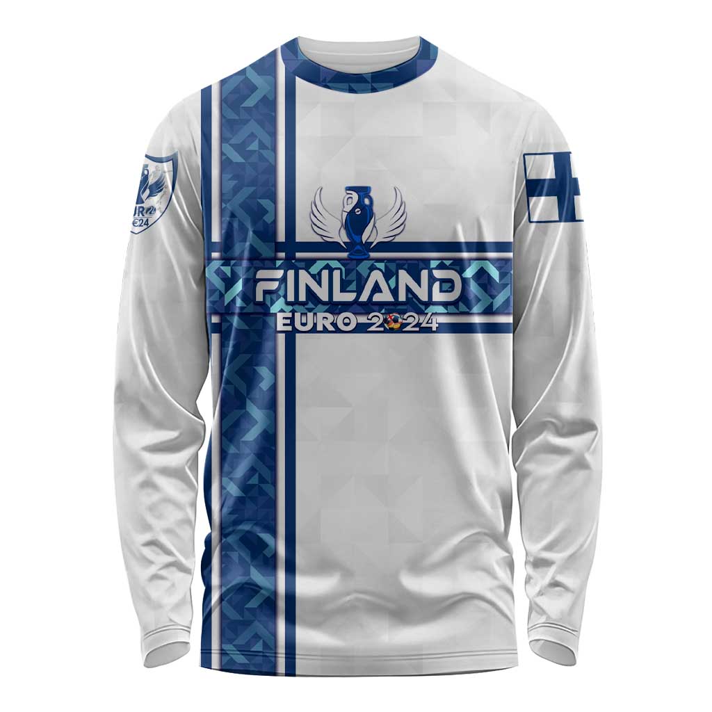 Personalized Finland Football 2024 Long Sleeve Shirt Trophy Wing Style - Wonder Print Shop