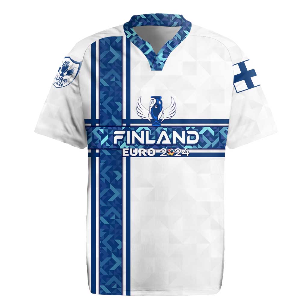 Personalized Finland Football 2024 Rugby Jersey Trophy Wing Style