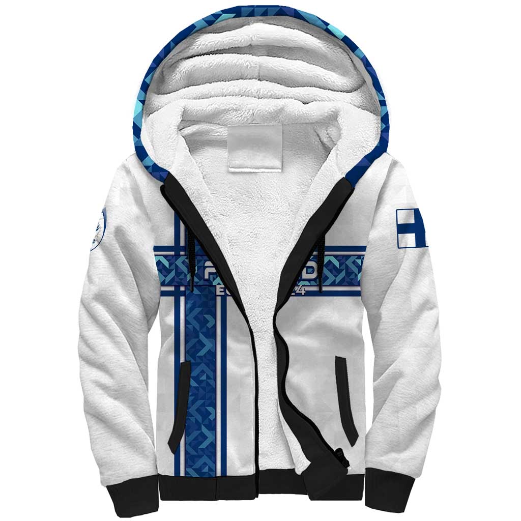 Personalized Finland Football 2024 Sherpa Hoodie Trophy Wing Style