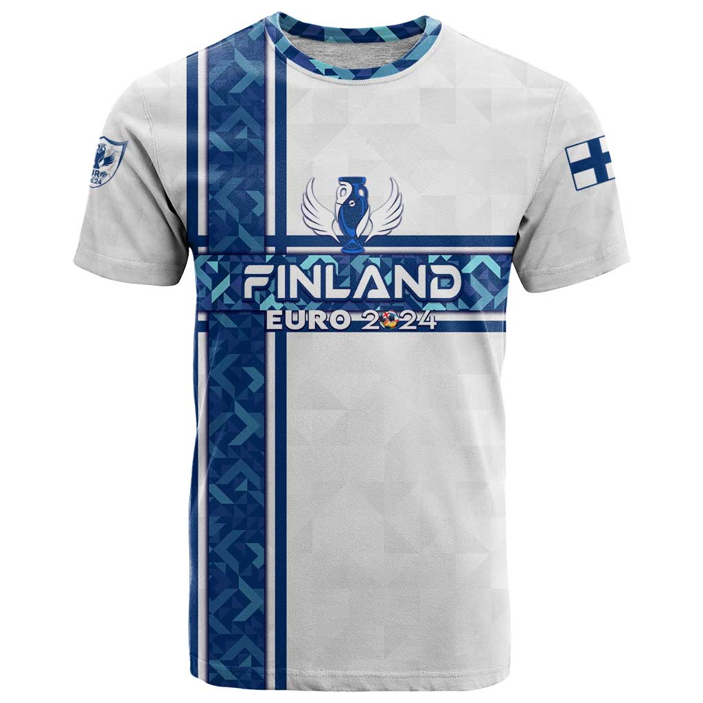 Personalized Finland Football 2024 T Shirt Trophy Wing Style