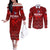 Personalized Serbia Football 2024 Couples Matching Off The Shoulder Long Sleeve Dress and Long Sleeve Button Shirt Trophy Wing Style