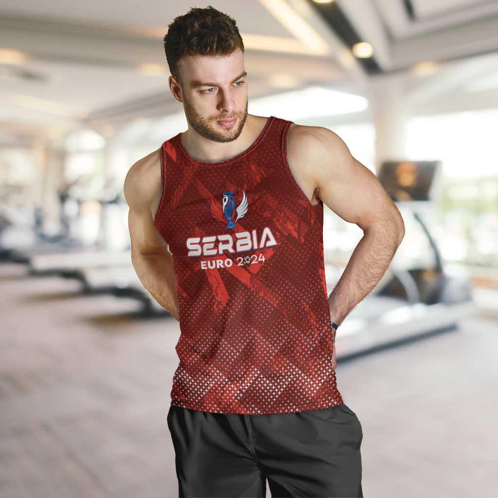 Personalized Serbia Football 2024 Men Tank Top Trophy Wing Style - Wonder Print Shop