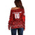 Personalized Serbia Football 2024 Off Shoulder Sweater Trophy Wing Style - Wonder Print Shop