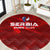 Serbia Football 2024 Round Carpet Trophy Wing Style