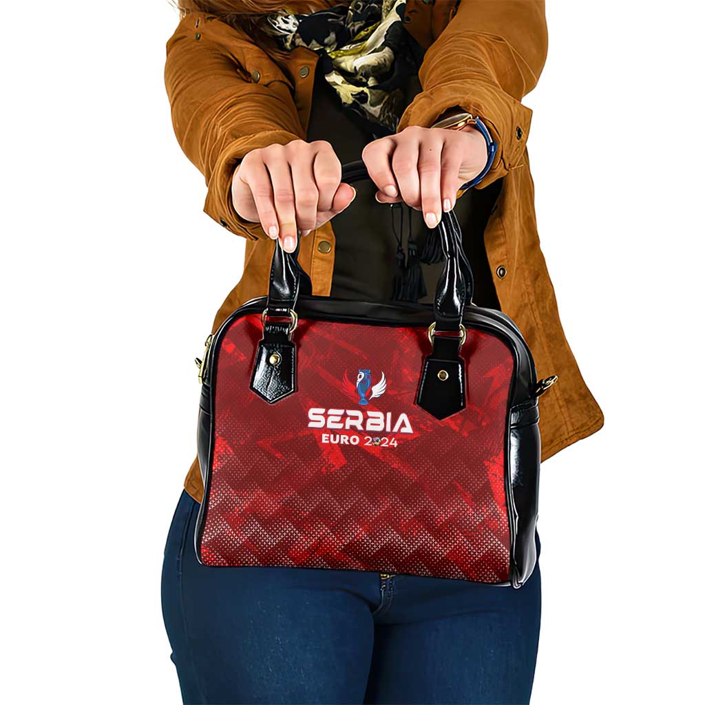 Serbia Football 2024 Shoulder Handbag Trophy Wing Style