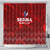 Serbia Football 2024 Shower Curtain Trophy Wing Style