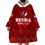 Personalized Serbia Football 2024 Wearable Blanket Hoodie Trophy Wing Style - Wonder Print Shop